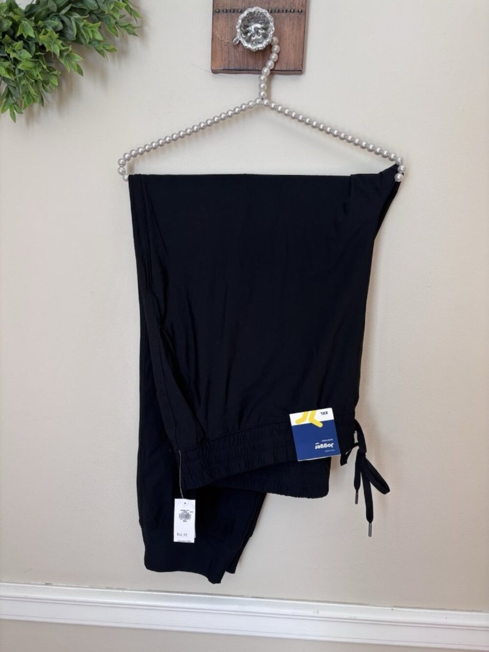 NWT Old Navy Womens Size XXL Sleek Tek Black Jogger Pants High Rise